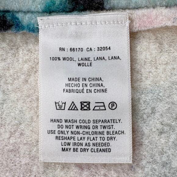 Anthropologie Sleeping on Snow Winter Blossom Boiled Wool Floral Jacket XS Cozy - Picture 8 of 13